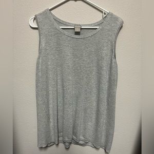 Chico’s Gray Silver Sweater Tank Top size 3 / US XL